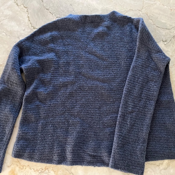 Vince Wool Cashmere Sweater Ribbed Knit Round Mock Neck Small Relaxed Fit - Picture 3 of 3